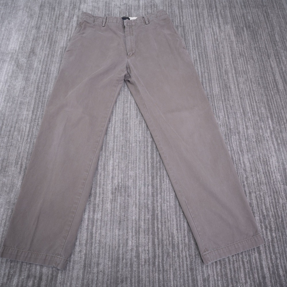 Banana Republic Straight Fit Gavin Chinos Mens 34x32 Fit 33x31 Gray Cotton Pants